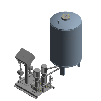 Multitec double pump constant pressure water supplement device revit family