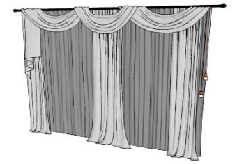 Neoclassical grey curtains(116) skp