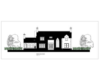 New Dwelling House Design Front Elevation .dwg