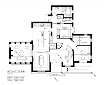 New Dwelling House Design Ground Floor Plan .dwg