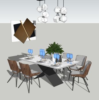 Mesa de jantar com 6 cadeiras skp