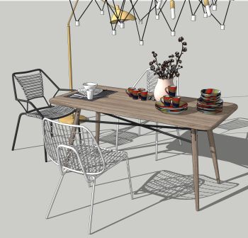 Dining table with 3 chairs skp