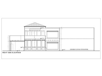 Nigerian House Design with Dining & Car porch Elevation .dwg_4