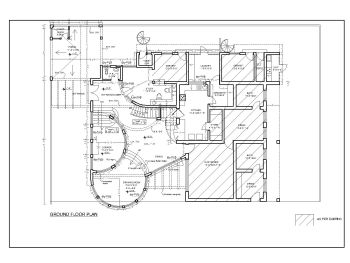 Nigerian House Design with Dining & Car porch Ground Floor Plan .dwg