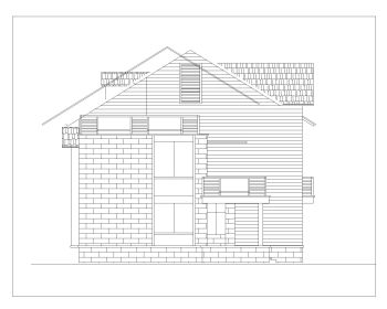 Nigerian Style Multistoried House 2D Elevation .dwg_11