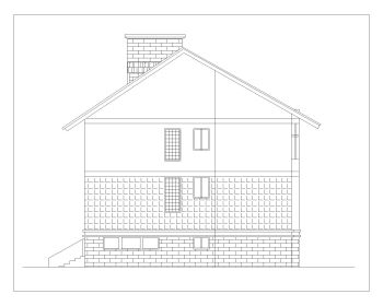 Nigerian Style Multistoried House 2D Elevation .dwg_8
