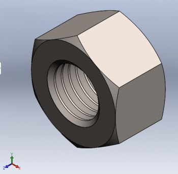 Nut for stuffing box Assembly Solidworks model