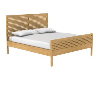 Oak double bed 3DS Max model 