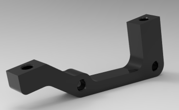 Autodesk Inventor 3D CAD Model of Brake caliper adapter