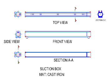 Pick-up Roll Suction Box .dwg drawing