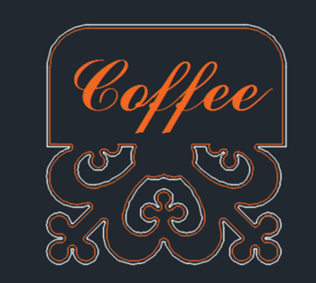 Coaster coffee pattern dwg format