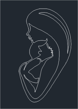 Mother & baby dwg format