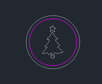 Christmas Tree_coaster dwg format