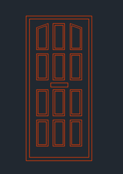 Formato dwg de elevação da porta