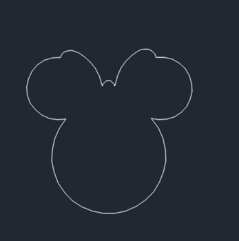 Minnie Mouse frame dwg format