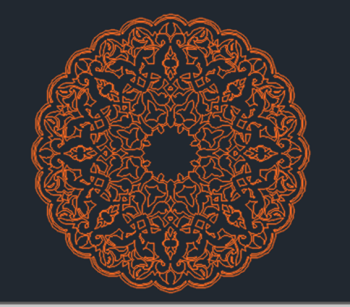 Format dwg de motif circulaire