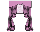 Pink curtains for bed room(251) skp