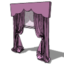 Pink curtains with cover(177) skp