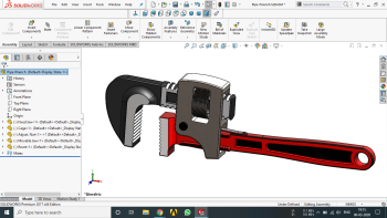 Pipe Wrench.sldasm 3D CAD Model Assembly