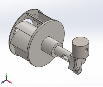 Piston cylinder for Impeller Assembly Solidworks model