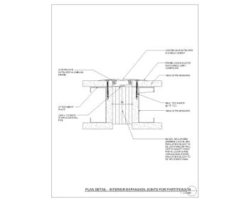 Plan Detail of Interior Expansion Joints for Partitions .dwg