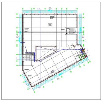 Plan layout of school Autocad drawing