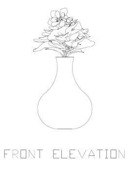 中心表5 dwg图的植物花瓶