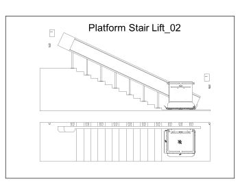 Лестничный подъемник с платформой .dwg-2