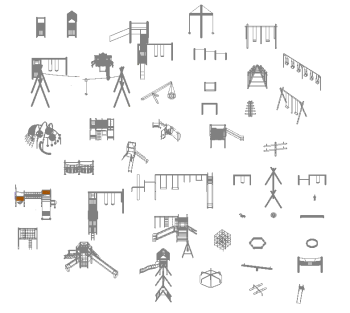 Playground Equipment 3D dwg - Collection 1