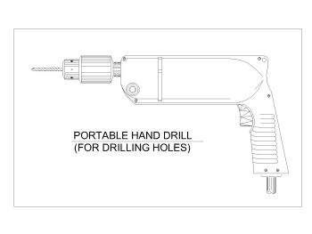 Portable Hand Drill .dwg