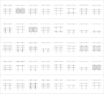 Post & Rail Fencing CAD Collection dwg blocks
