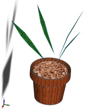 Potted Palm Plant-10 solidworks
