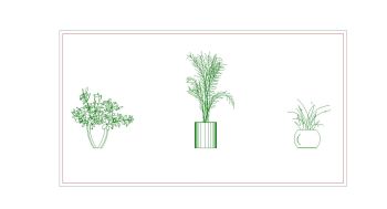 Potted Plant pack 04 dwg. 