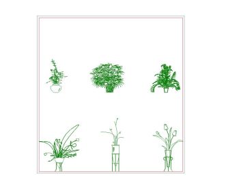 Potted Plant pack 17 dwg.