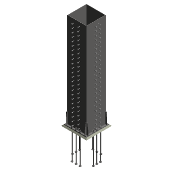Profile steel column (600x600mm) revit family