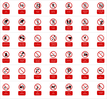 Signes d'interdiction collection CAO dwg