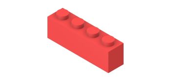 LEGO Prt 1x4 Red.ipt