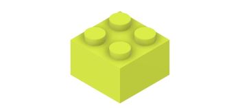 LEGO Prt 2x2x3 yellow.ipt