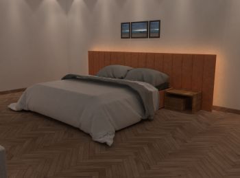 QueenBed sldprt model and fbx