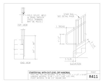 R-400 Series Picket Rail Sectional Details .dwg-1
