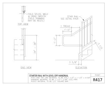 R-400 Series Picket Rail Sectional Details .dwg-2