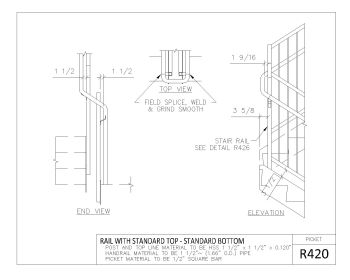R-400 Series Picket Rail Sectional Details .dwg-3