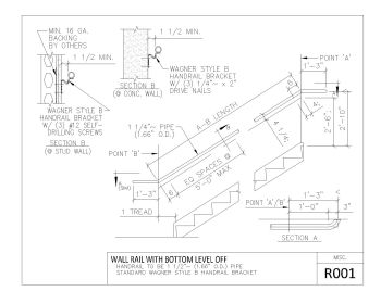 R-400 Series Picket Rail Sectional Details .dwg-8