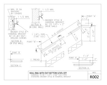 R-400 Series Picket Rail Sectional Details .dwg-9