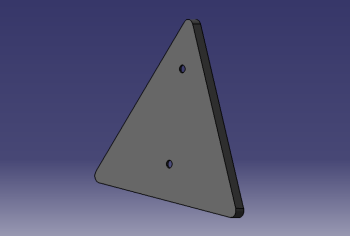 Riflettore triangolo posteriore. Catpart