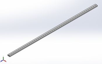 Rail rack bar for CNC Router Machine Solidworks model