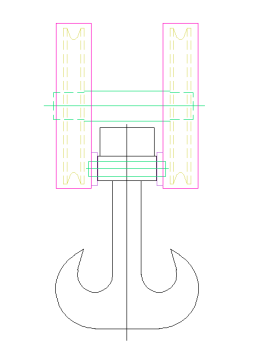 Ramshorn Hook  Assembly .dwg drawing