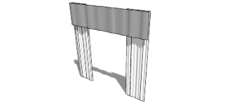 Rectange white curtains(61)  skp