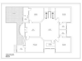Rectangular Shape 2 Bedroom House Design Layout Plan .dwg_2