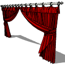 赤い長いカーテン（151）SKP